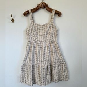 TCEC Cream and Black Textured Dress